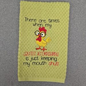 My Greatest Accomplishment Keeping my Mouth Shut, Kitchen Bath Bar Hand Towel